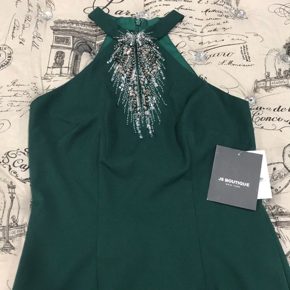 💥 JS Boutique Embellished Mock Neck Dress - Picture 7 of 8